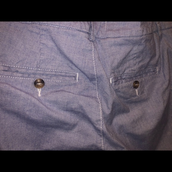 H&M pant ankle length SZ 6. Blue/White pinstripe - Picture 3 of 4